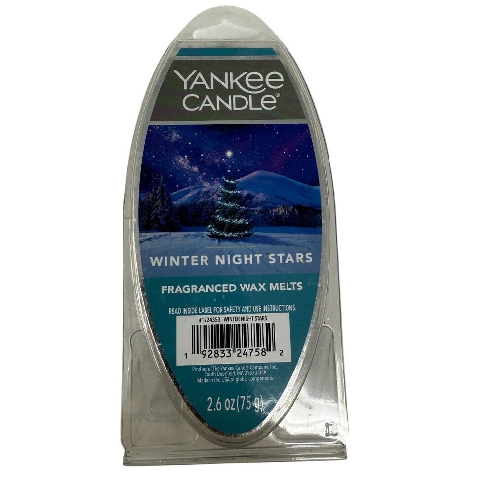 Yankee Candle Winter Night Stars Smell Fragranced Wax Melts  75g Cozy Christmas